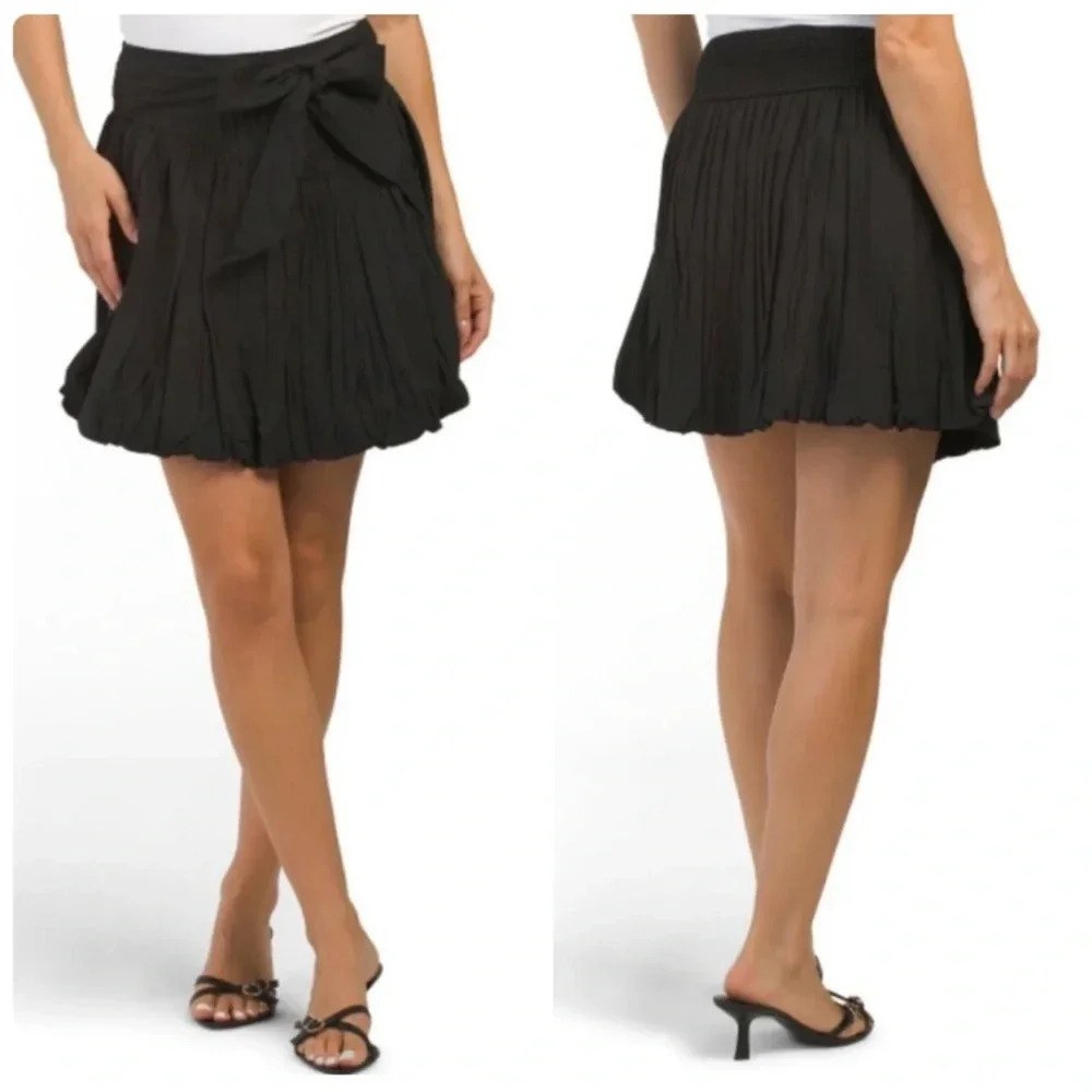 Cleobella Tessa Mini Bubble Skirt in Black Size Small NWT New - Picture 2 of 11